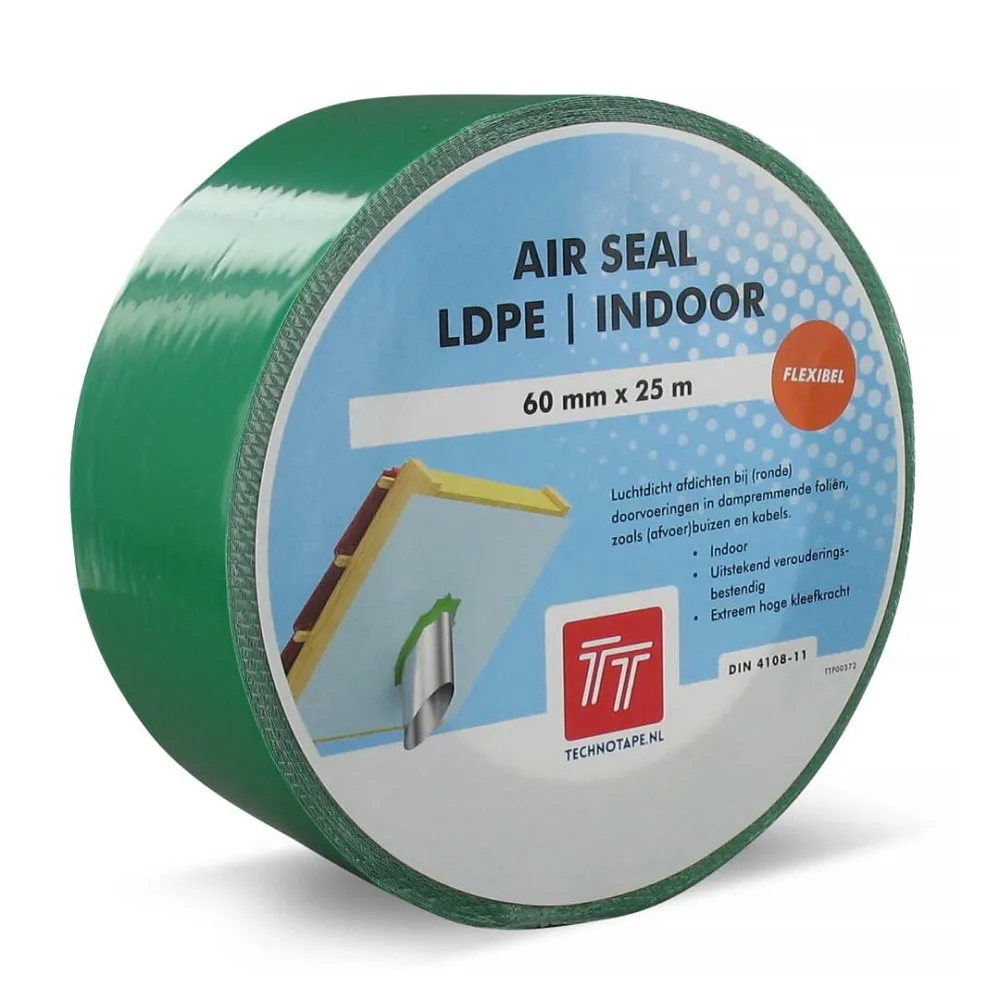Airseal splitliner LDPE tape indoor 60 mm rol 25 m1