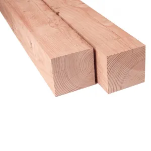 Douglas paal 100x100 mm fijnbezaagd onbehandeld