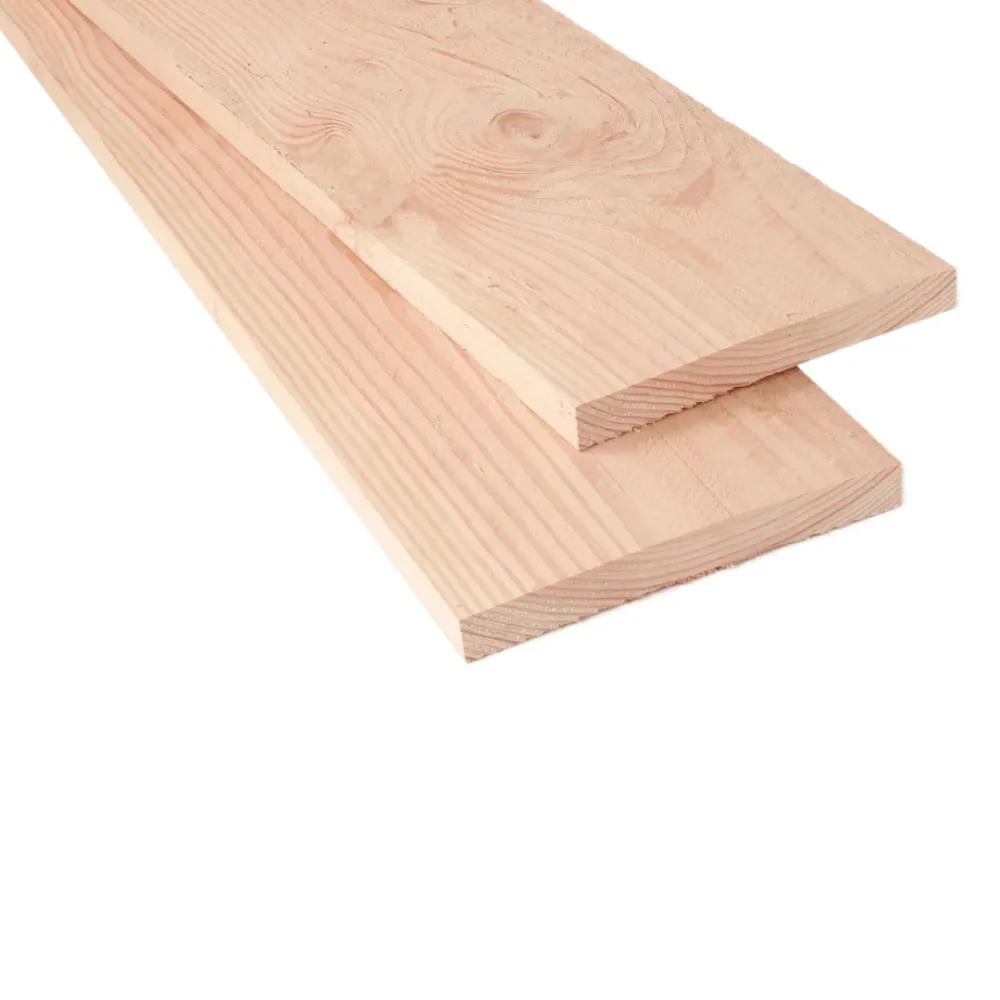 Douglas plank 28x195 mm fijnbezaagd geschaafd onbehandeld