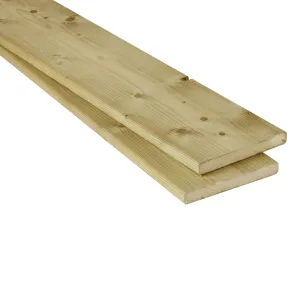 Vuren plank 18x145 mm geschaafd geimpregneerd