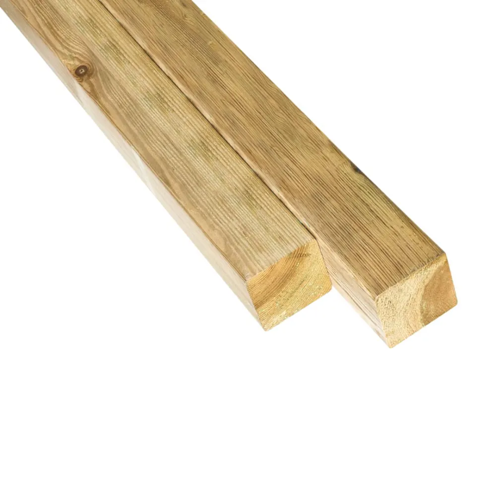 Vuren paal 120x120 mm geschaafd geimpregneerd