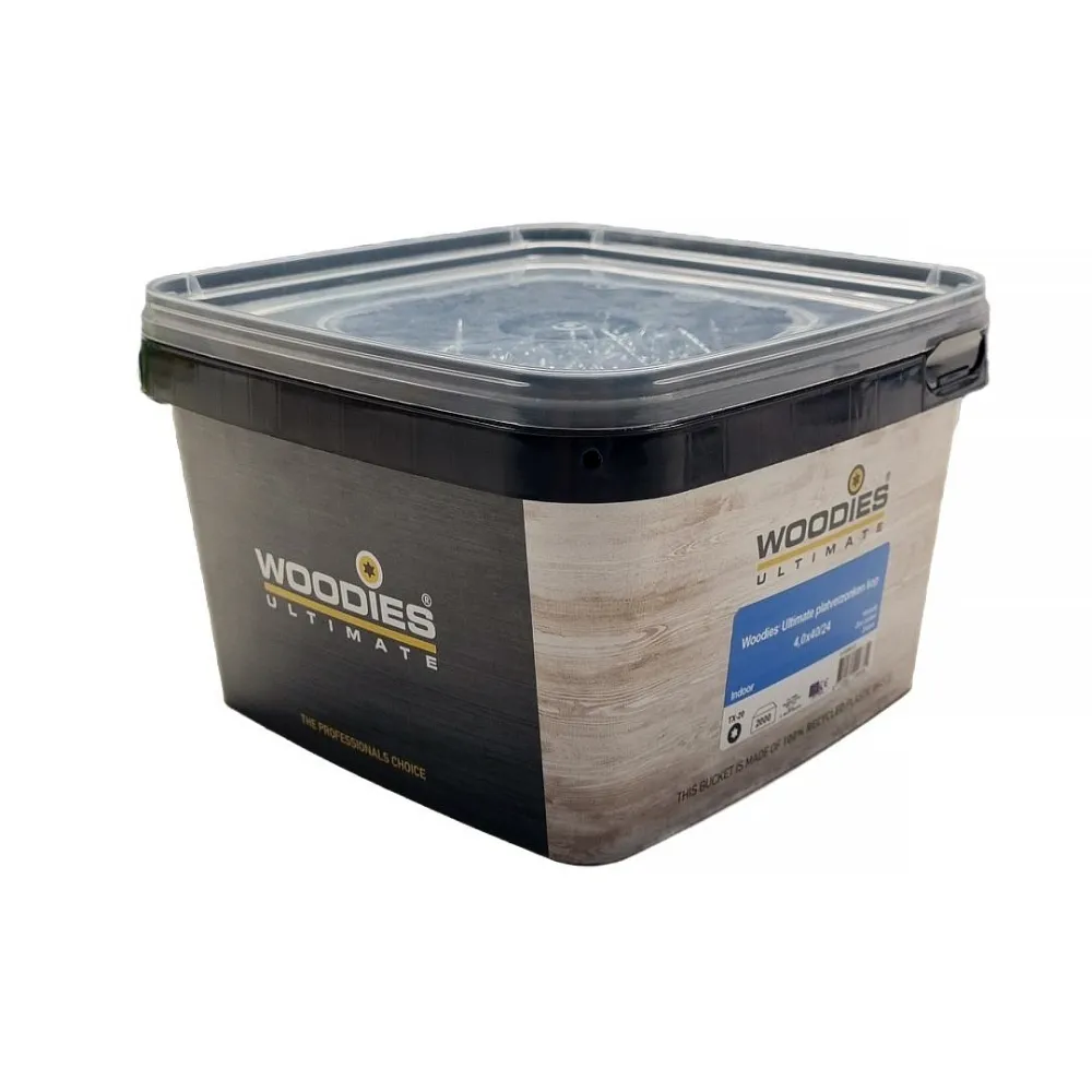 Woodies schroef 4,0x40 verzinkt T20 VK emmer 2000 stuks