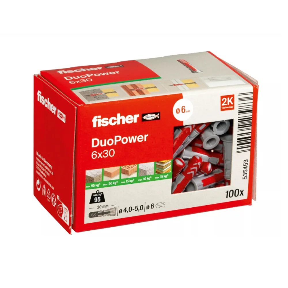 Fischer DuoPower 6x30 plug 100 st/ds