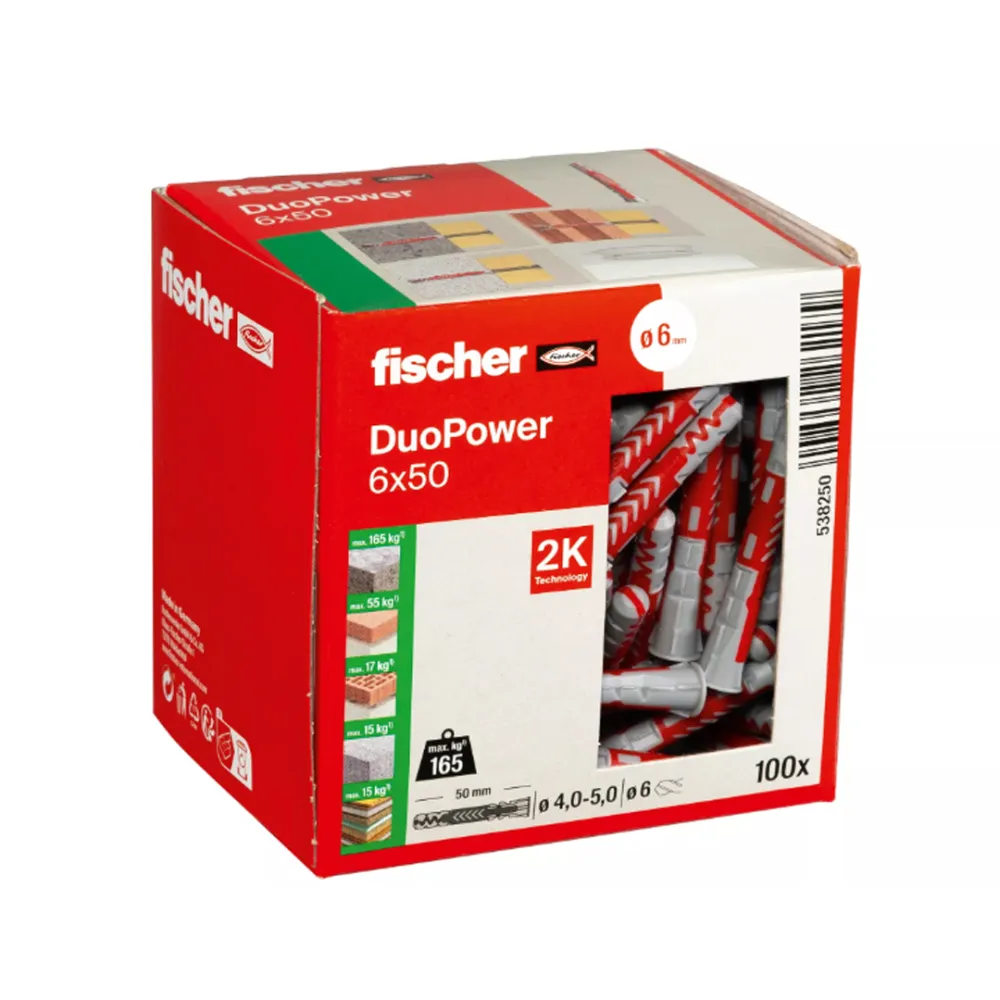 Fischer DuoPower 6x50 plug 100 st/ds