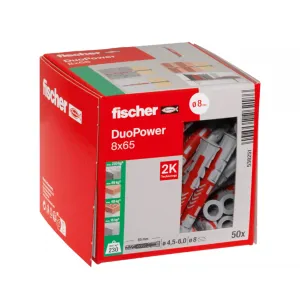 Fischer DuoPower 8x65 plug 50 st/ds