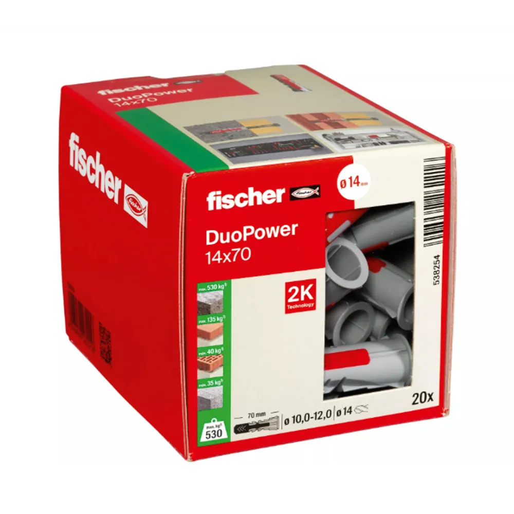 Fischer DuoPower 14x70 plug 20 st/ds