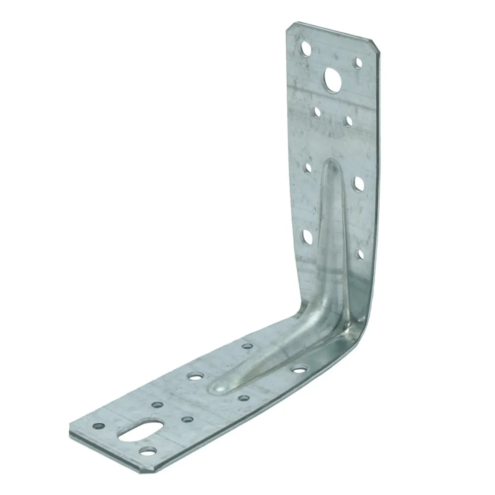 Hoekanker met ril 125x125/46x2.5 verzinkt