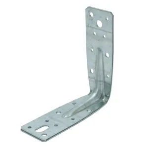 Hoekanker met ril 125x125/46x2.5 verzinkt