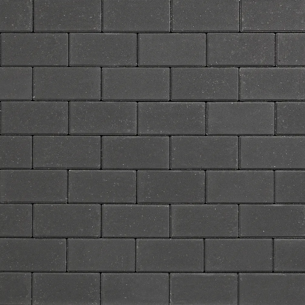 Betonstraatsteen halve 10x10x8 cm antraciet MF en deklaag