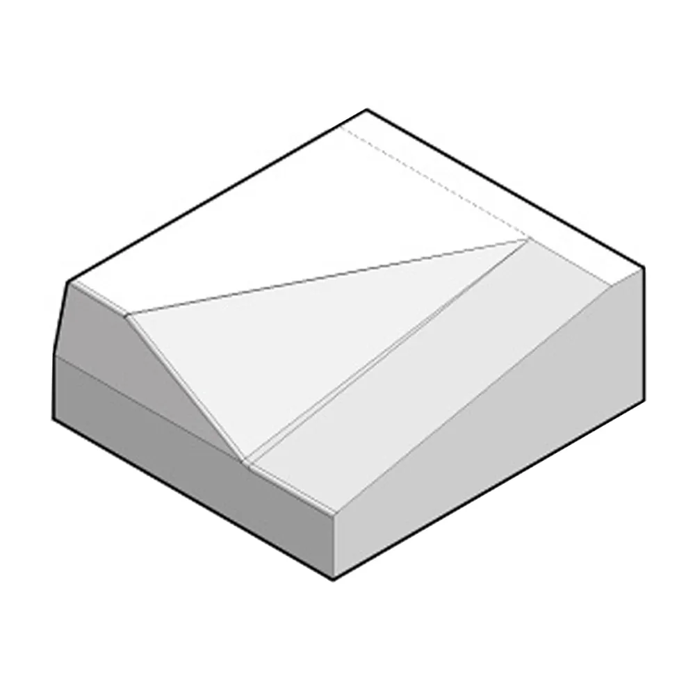 Inritblok eindstuk links 50x45x18 cm voor 13/15 grijs