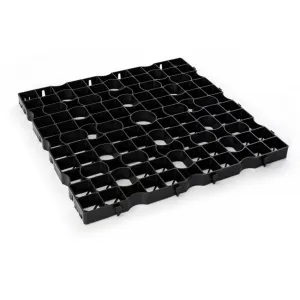 Kunststof grastegel 80x80x4 cm zwart