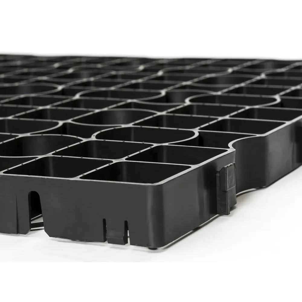 Kunststof grastegel 80x80x4 cm zwart