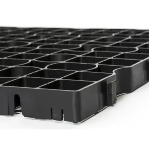 Kunststof grastegel 80x80x4 cm zwart