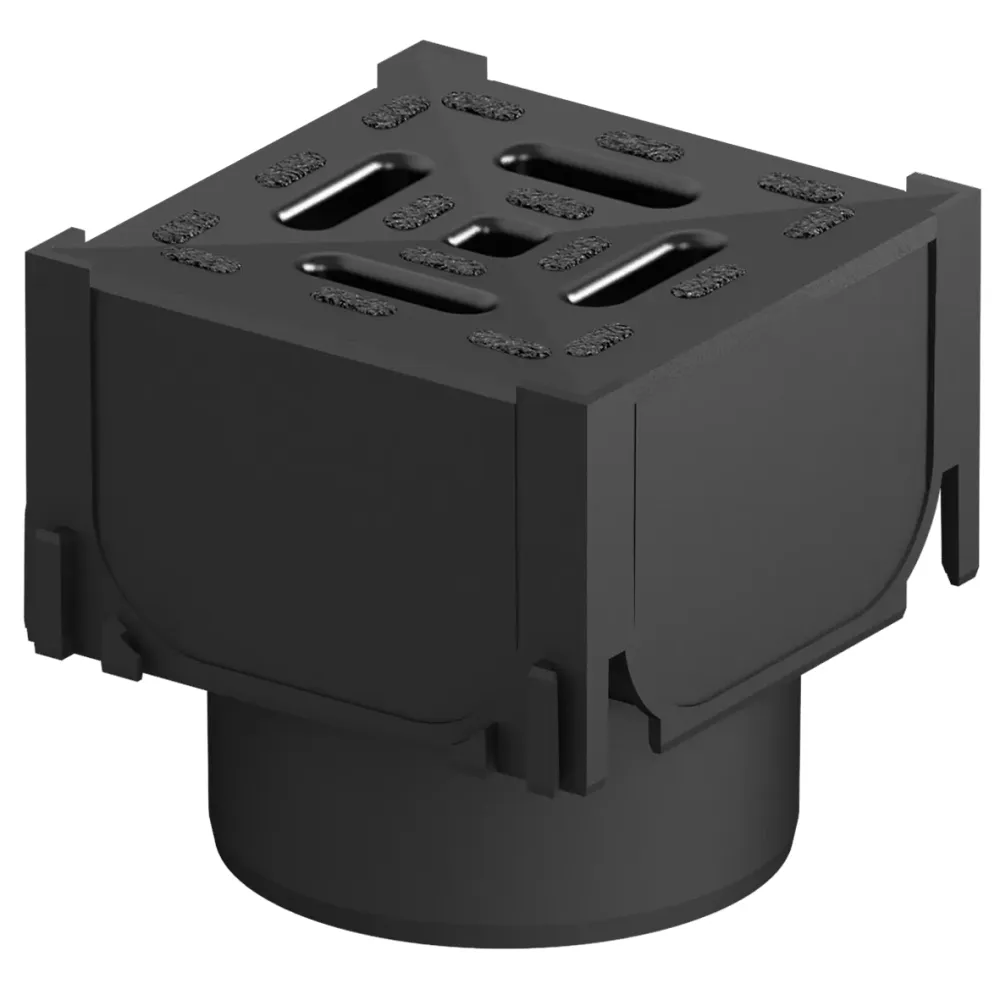 Hexaline 2.0 hoekelement zwart incl. kunstof rooster