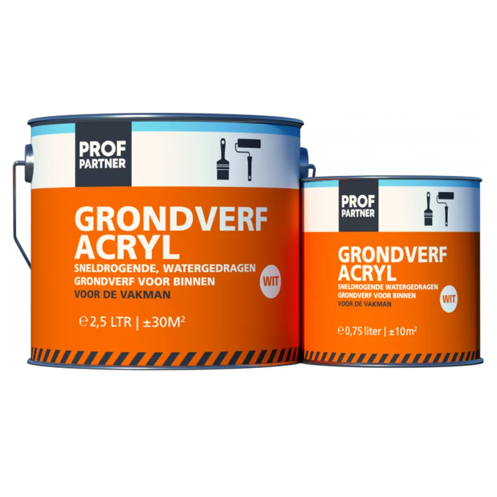 ProfPartner Grondverf Acryl wit blik 750 ml