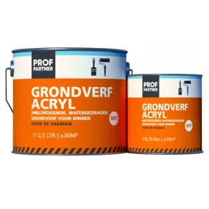 ProfPartner Grondverf Acryl wit 2,5 liter