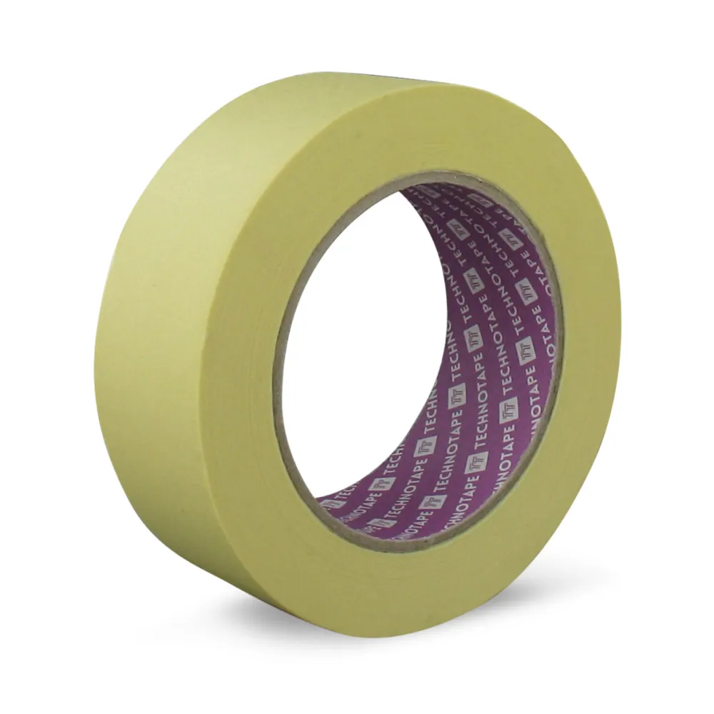Maskingtape licht geel 38 mm rol 50 m1