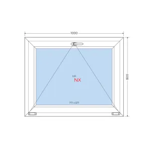 Kunststof valraam 100x80 cm wit