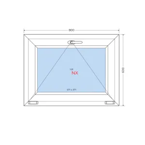 Kunststof valraam 80x60 cm wit
