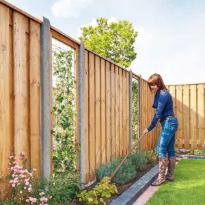 Betonpaal antraciet 10x10x280 cm hoekpaal stampbeton