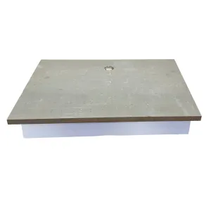 Vloerluik 22 mm verzonken luikring 795x595 mm Rc=3,5