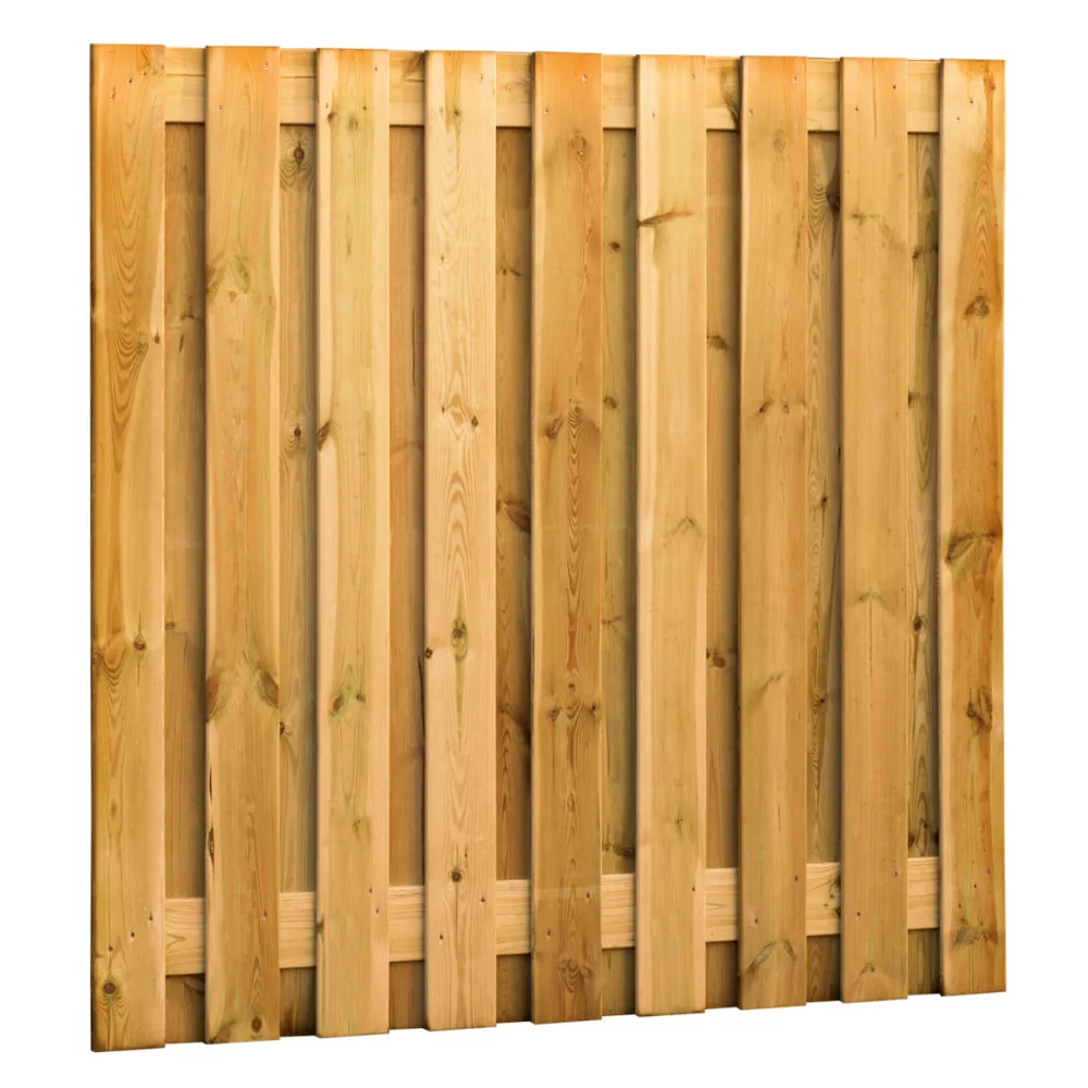 Grenen plankenscherm 180x180 cm 19-planks geïmpregneerd geschaafd