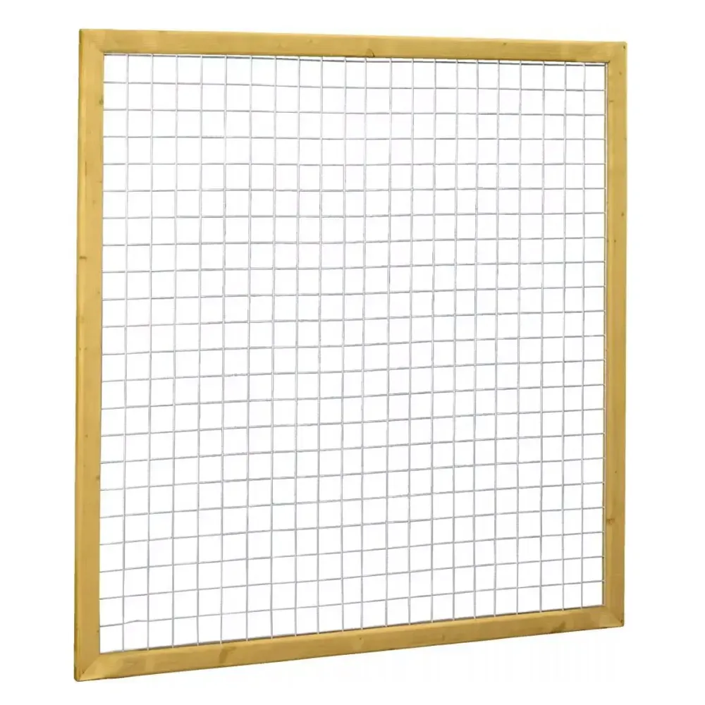 Grenen betonijzertrellis 180x180 cm maas 7,5x7,5 cm geïmpregneerd