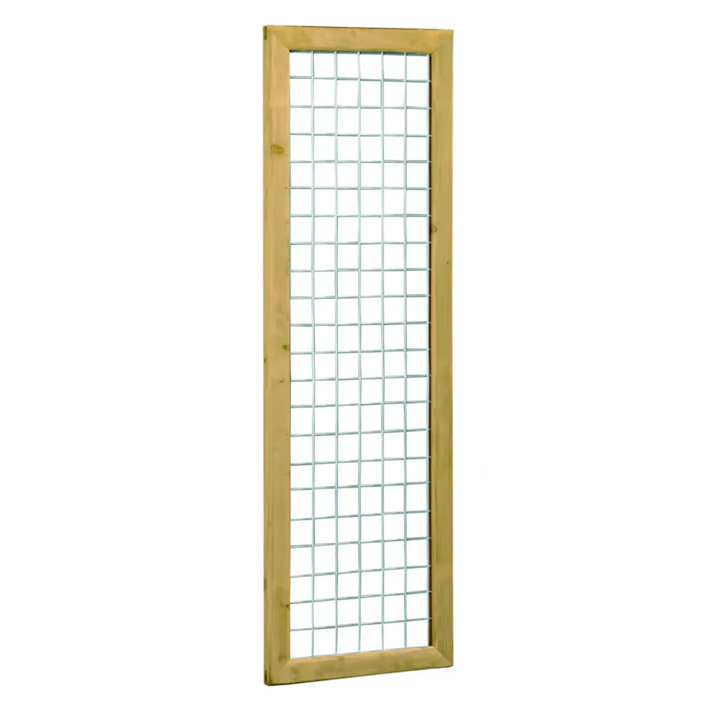 Grenen betonijzertrellis 60x180 cm maas 7,5x7,5 cm geïmpregneerd