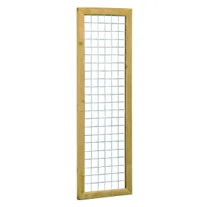 Grenen betonijzertrellis 60x180 cm maas 7,5x7,5 cm geïmpregneerd