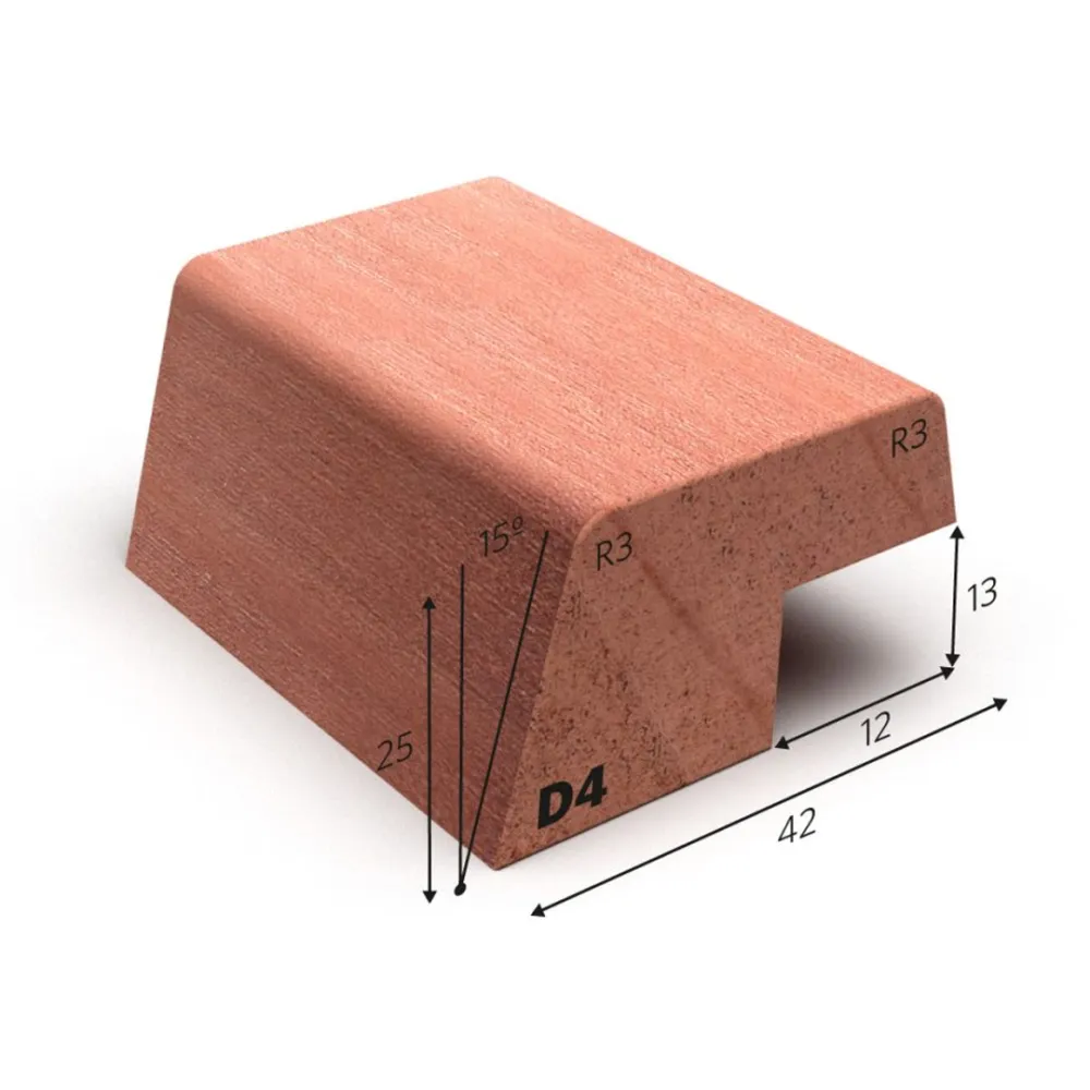 Glaslat D4 BVT meranti 25x42 mm L= 4900 mm gegrond