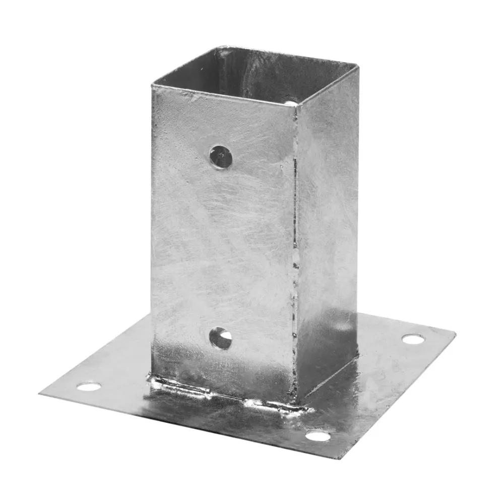 Vloerpaalhouder 12x12 cm verzinkt
