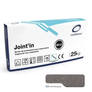 Cantillana Joint'in voegmortel donkergrijs - 2013 CAT1 HY 25 kg/zk