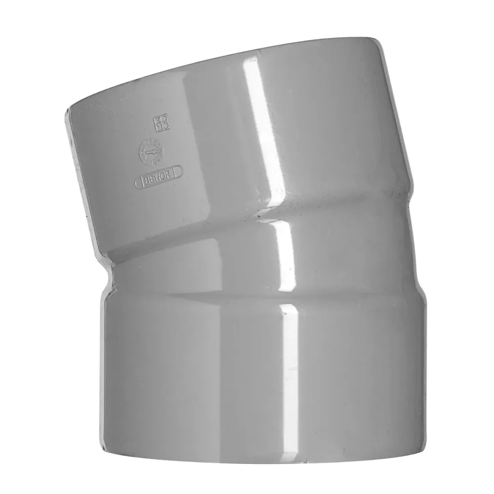 PVC bocht 110mm 2xlijm 15 gr.