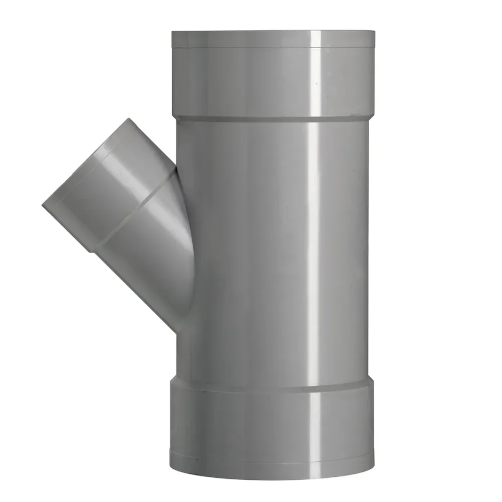 PVC T-stuk 160x110 mm 3xlijm 45 gr.