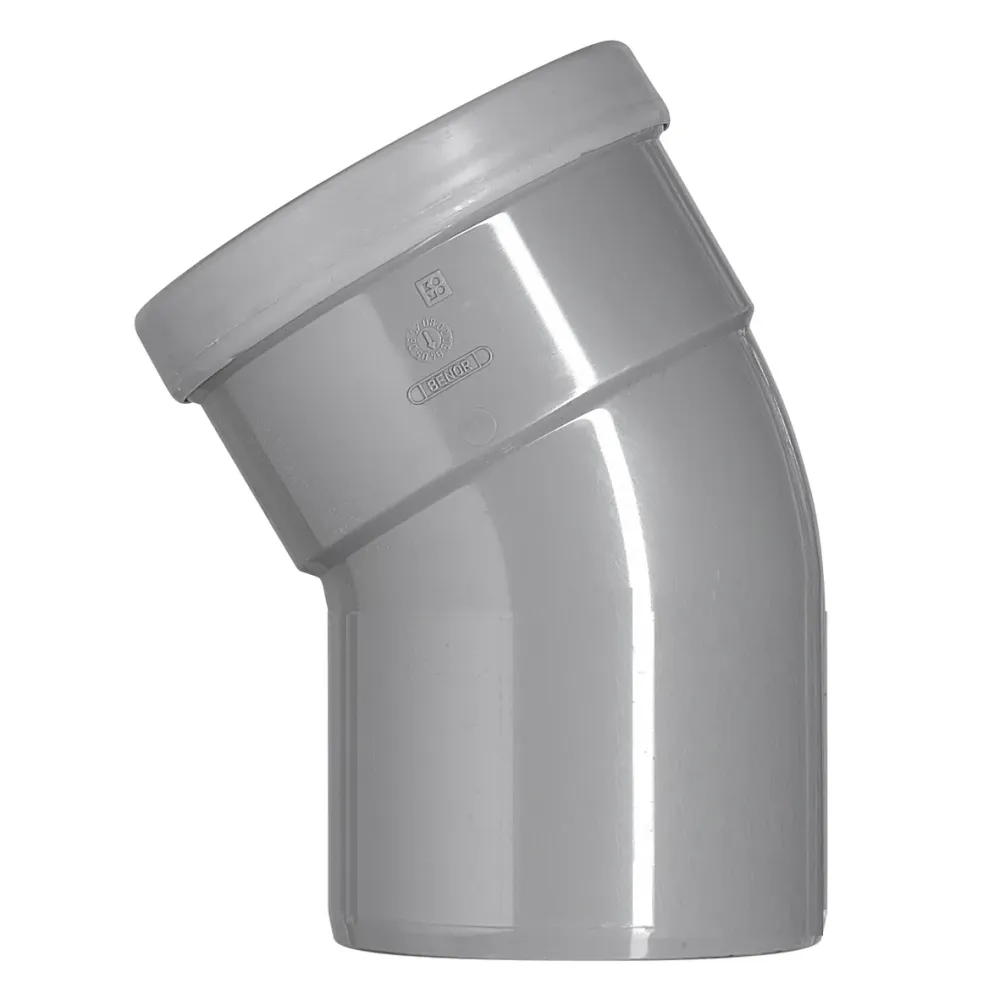 PVC bocht 110 mm 1xmanchet 30 gr.