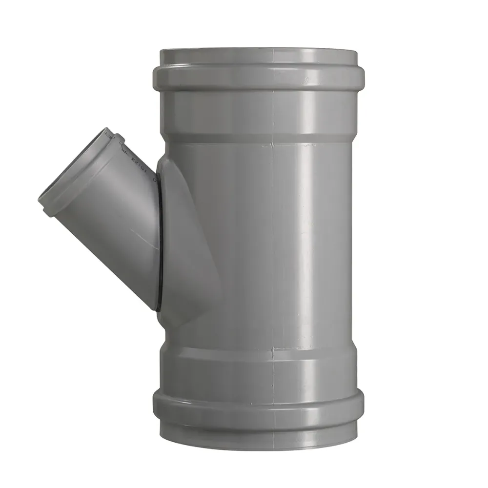 PVC T-stuk 160x110 mm 3xmanchet 45 gr.