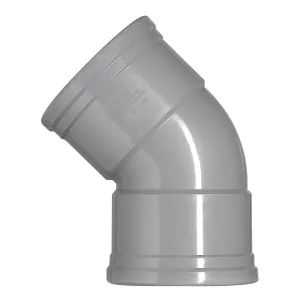 PVC bocht 110 mm 2xmanchet 45 gr.