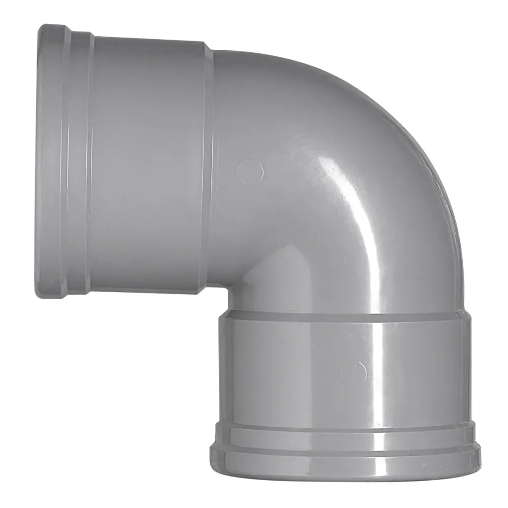 PVC bocht 110 mm 2xmanchet 87 gr.