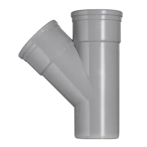 PVC T-stuk 110x110 mm 2xmanchet 45 gr.