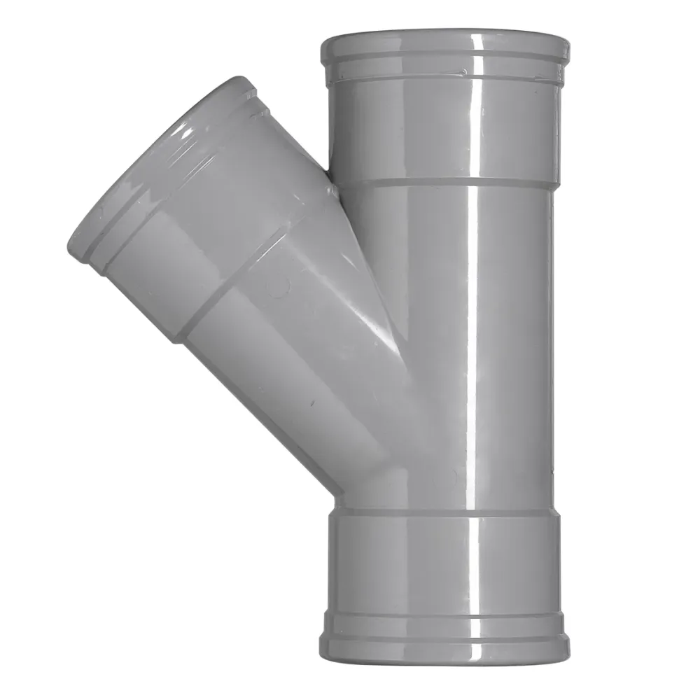 PVC T-stuk 110x110 mm 3xmanchet 45 gr.