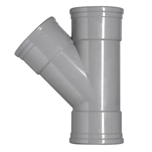 PVC T-stuk 110x110 mm 3xmanchet 45 gr.