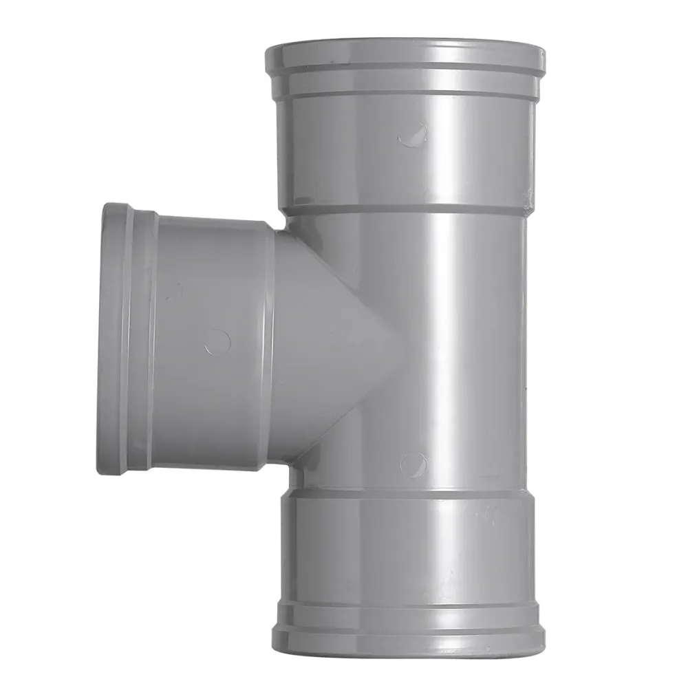 PVC T-stuk 110x110 mm 3xmanchet 87 gr.