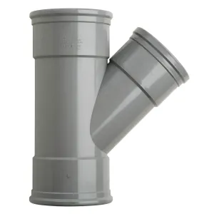 PVC T-stuk 125x110 mm 3xmanchet 45 gr.