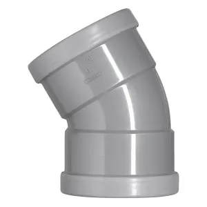 PVC bocht 125 mm 2xmanchet 30 gr.