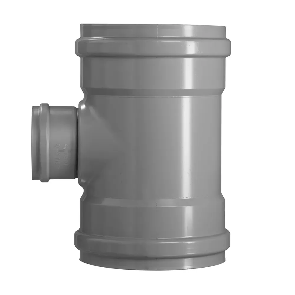 PVC T-stuk 160x125 mm 3xmanchet 87 gr.