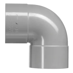 PVC bocht 125 mm 2xlijm 87 gr.