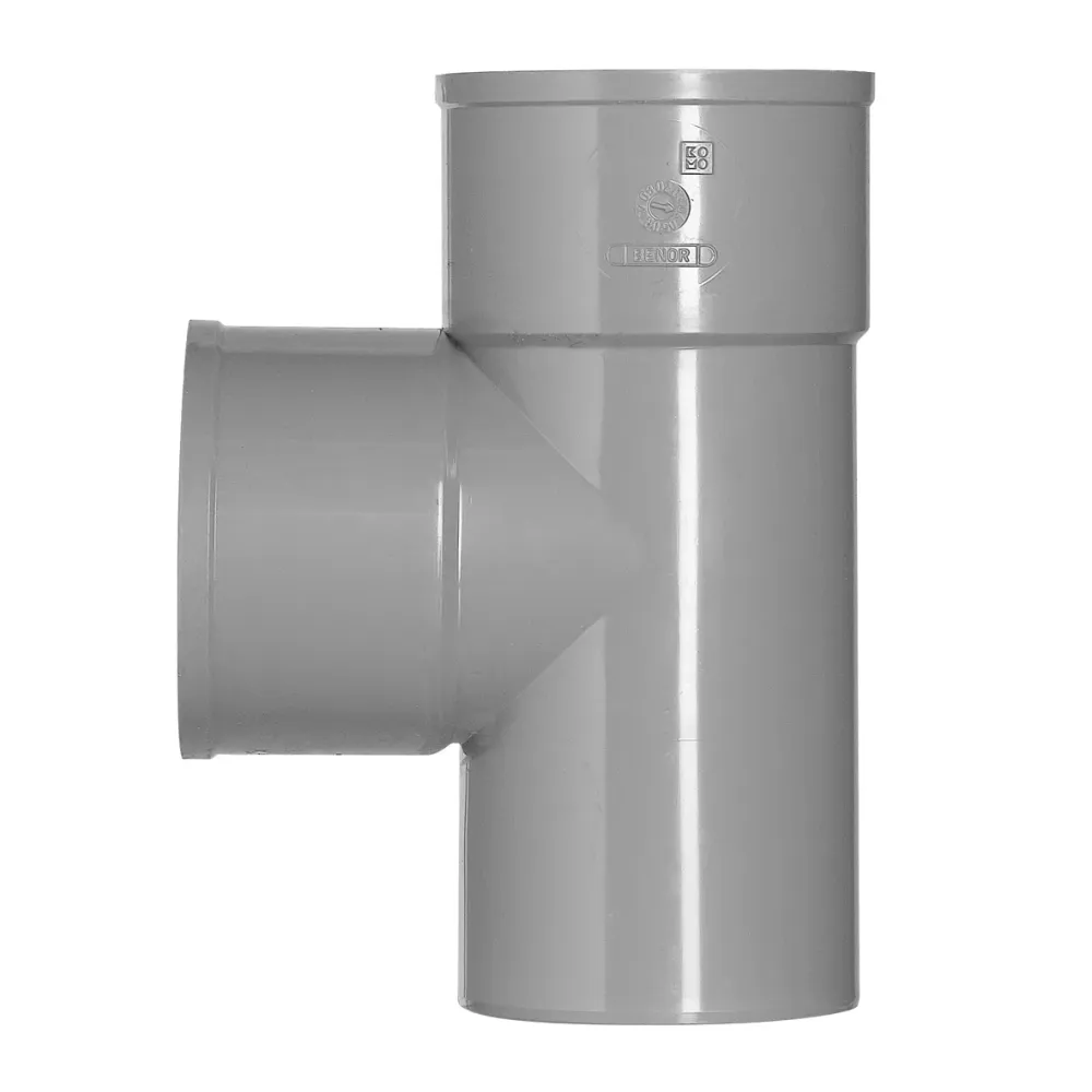 PVC T-stuk 125x125 mm 2xlijm 87 gr.