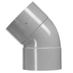 PVC bocht 50 mm 2xlijm 45 gr.