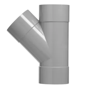 PVC T-stuk 40x40 mm 3xlijm 45 gr.