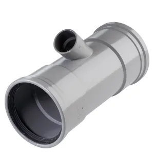 PVC T-stuk 110x40 mm 2xmanchet 45 gr.